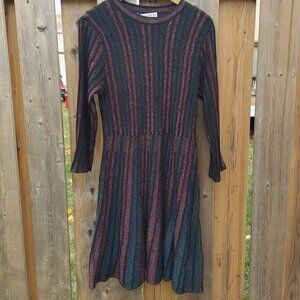 Scintillating Nanette Lepore Long Sleeve Sparkle Dress Women's Large SPARKLE